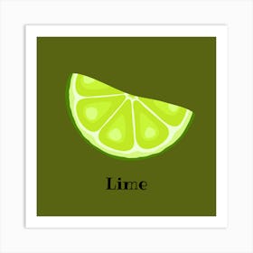 Slice of Lime Art Print