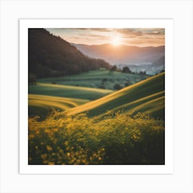 Sunset In The Valley 4 Art Print