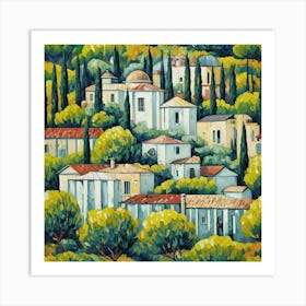 Greece Village Art Print