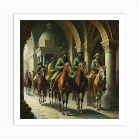 Kings on Horses Art Print