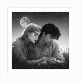 Moonlight Kiss Art Print