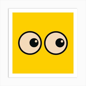 I See You Eyes Yellow Art Print