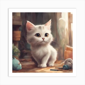 Cute Kitten Art Print