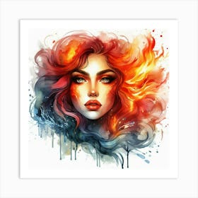 Fire Girl 2 Art Print