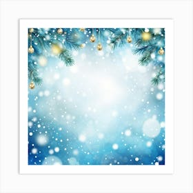 Screen Frame Glow Garland Holiday Bright Snowflake Space Festive Beautiful Light Closeup (19) Art Print