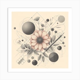 Abstract Flower 1 Art Print