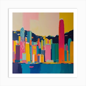 Abstract Travel Collection Hong Kong China 2 Art Print