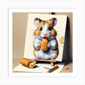 Hamster Painting 12 Art Print