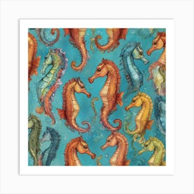 Hunzinator School Of Sea Horses Art Print 3 Art Print