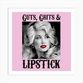 Cute Grits And Lipstick Dolly For Fans Of Country Music 2 Art Print