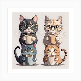 Purrfect Sip Art Print