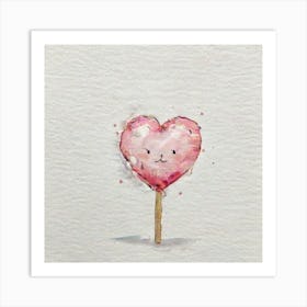 Lollipop Heart 2 Art Print