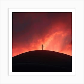 Cross On A Hill 1 Art Print