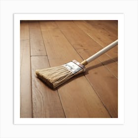 Broom On Wood Floor Art Print