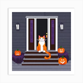 Halloween Cat 9 Art Print