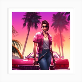 Freddypaps Grand Theft Auto Vice City Art Print