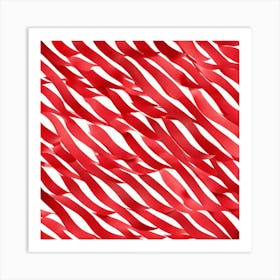 Red Ribbon Background Art Print