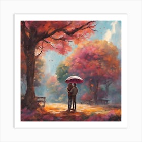 Umbrella In Front Art Print