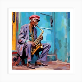 Saxophone Player 8 Art Print