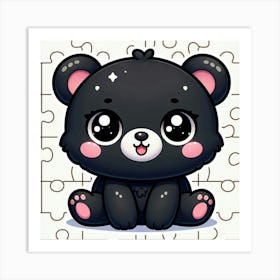 Bear Jigsaw Puzzle Art Print