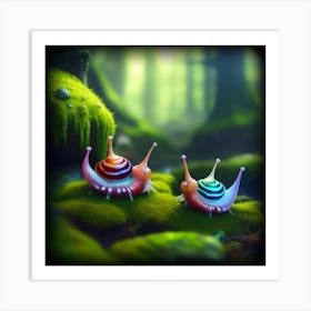 Alien Snails 3 Art Print