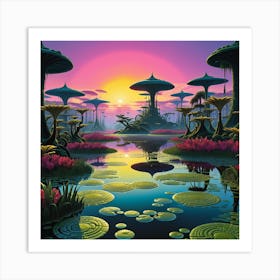 Alien Landscape Art Print