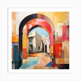 Abstract Contemporary Art Print - Through The Archway of Colour Art Print