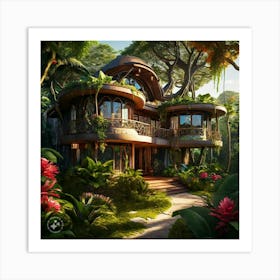 House In The Jungle Art Print