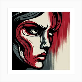 Woman'S Face Art Print