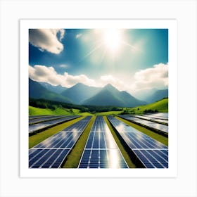 Solar Panels In The Field 1 Art Print
