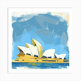 A Sydney Opera House In Sydney Expressive Stroke 1719930901 3 Art Print