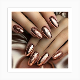 Rose Gold Nails 7 Art Print