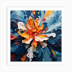 Abstract Flower Painting 2 Art Print