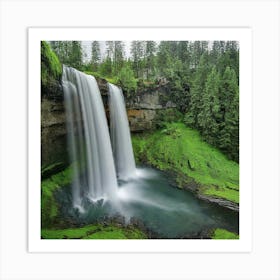 Waterfall In The Forest Art Print