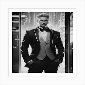 Man In Tuxedo Art Print