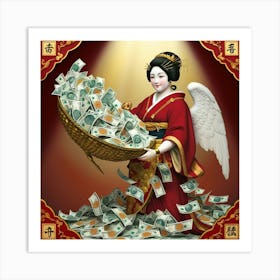 Chinese Money Angel2 Art Print