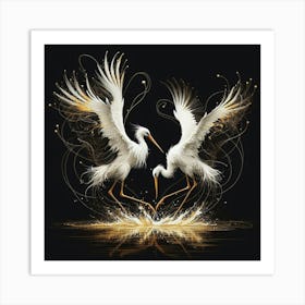 Egrets 4 Art Print