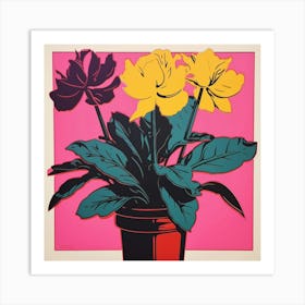 Cyclamen 3 Pop Art Illustration Square Art Print