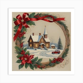 Christmas Village Art Print