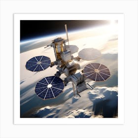 Satellite In Space 1 Art Print