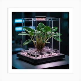 Plant In A Glass Container Art Print