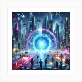 Futuristic City 135 Art Print