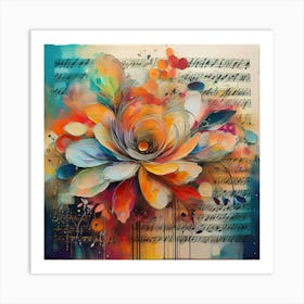 Flower Of Music 5 Art Print