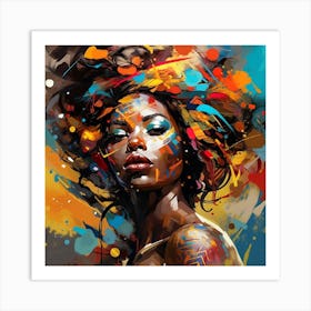 African Woman Painting 4 Art Print