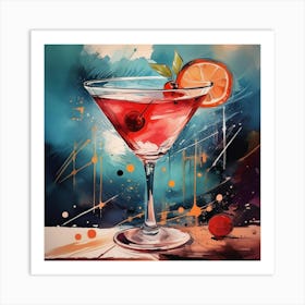 Martini Painting Art Print