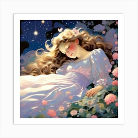 Dreaming Girl Art Print