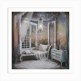 Shabby Chic Bedroom 2 Art Print