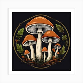 Mushroom Forest 12 Art Print