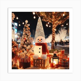 Christmas In Tokyo Art Print