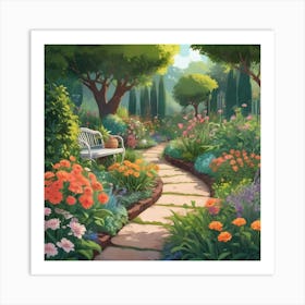 Garden Path 9 Art Print